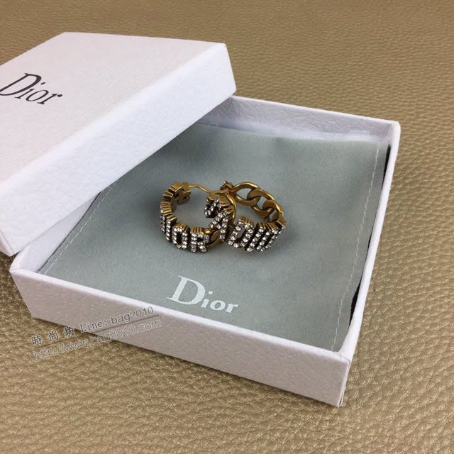 Dior飾品 迪奧經典熱銷新款字母耳環 圈圈耳釘  zgd1213